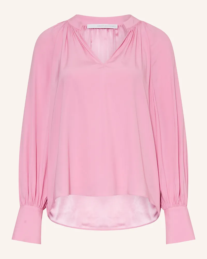 Herzen's Angelegenheit Blusenshirt aus Seide mit Rüschen Pink