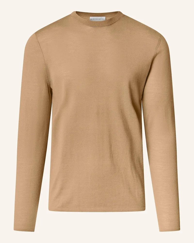 KIEFERMANN Pullover Marleys Aus Merino braun Camel