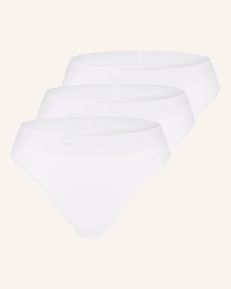 Marc O'Polo 3er-Pack Slips Weiss