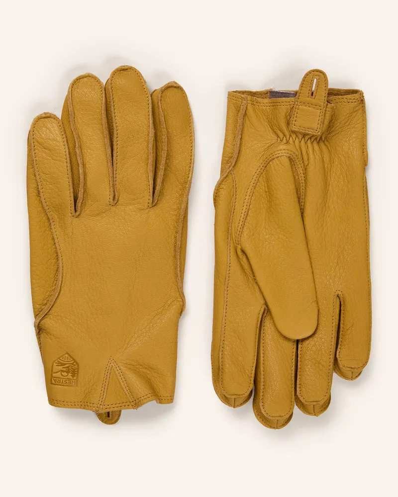 Hestra Multisport-Handschuhe Mylonite braun Dunkelgelb