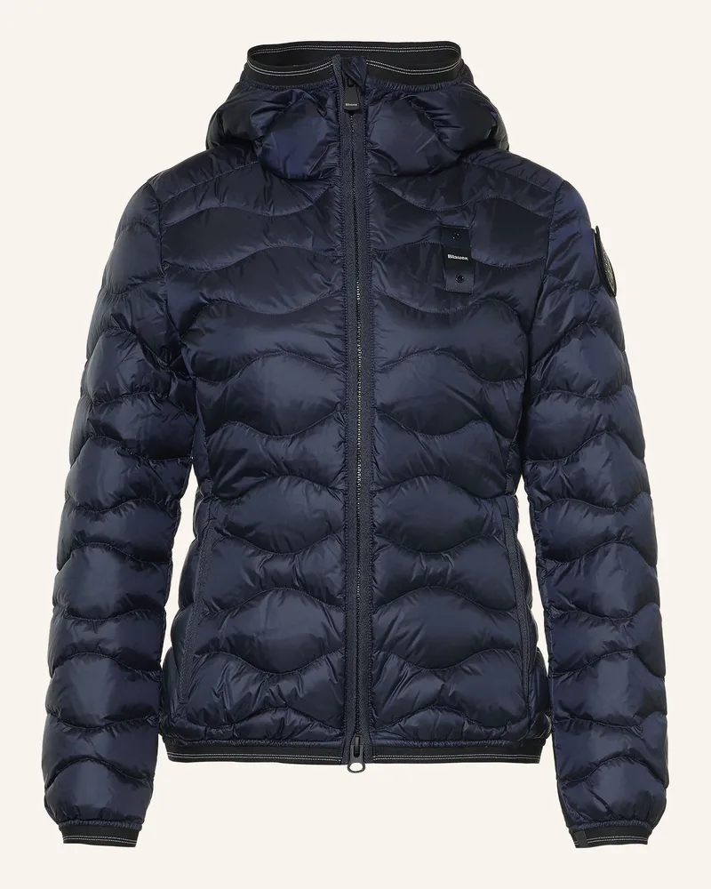 Blauer Daunenjacke Camelia Mit Schmucksteinen blau Dunkelblau