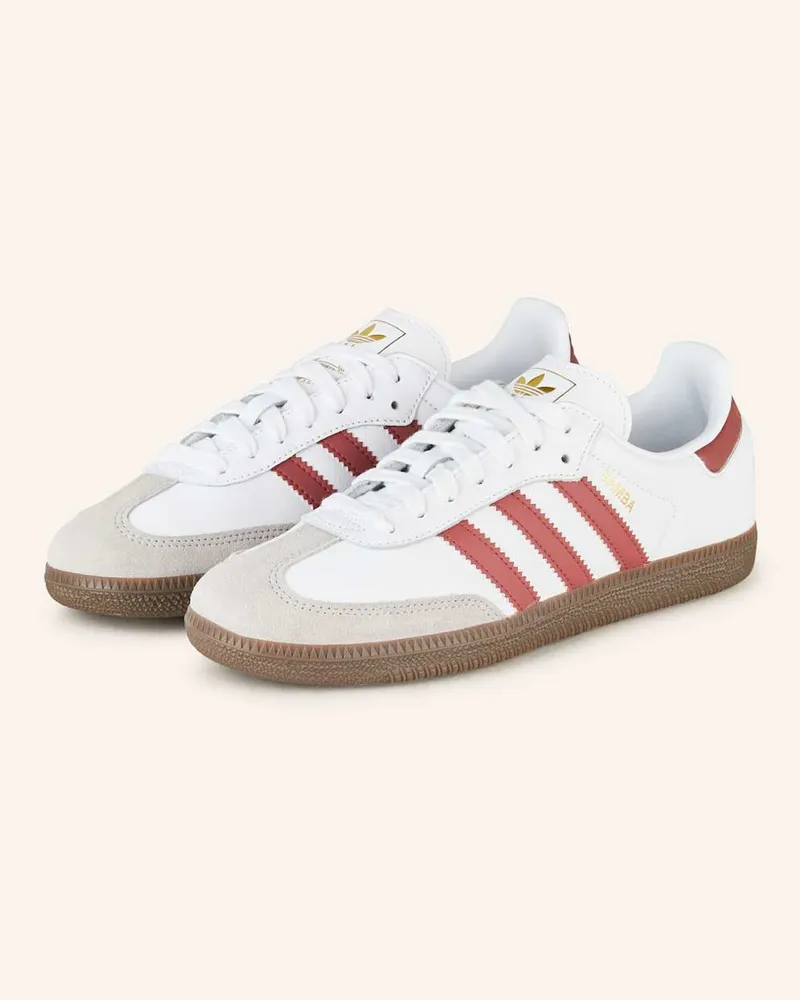 adidas Sneaker SAMBA OG - WEISS/ HELLROT samba