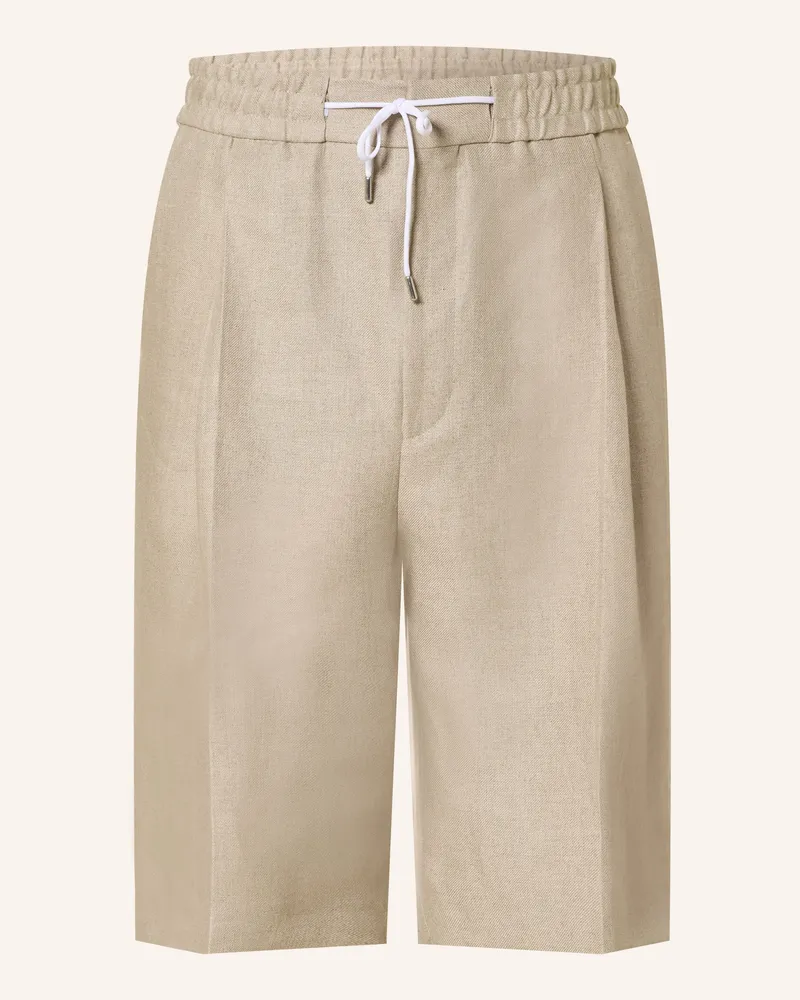 HUGO BOSS Leinenshorts Felino beige Beige