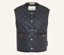Steppweste blau