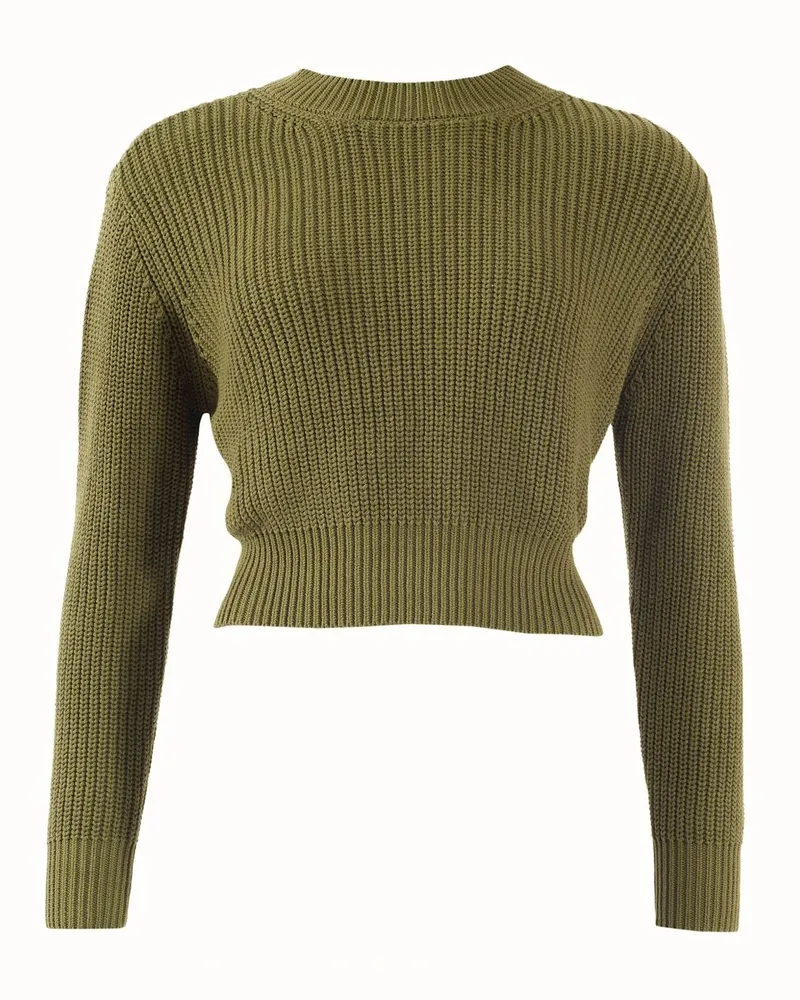 ADLYSH KURZER STRICKPULLOVER AUS BAUMWOLLE Grün