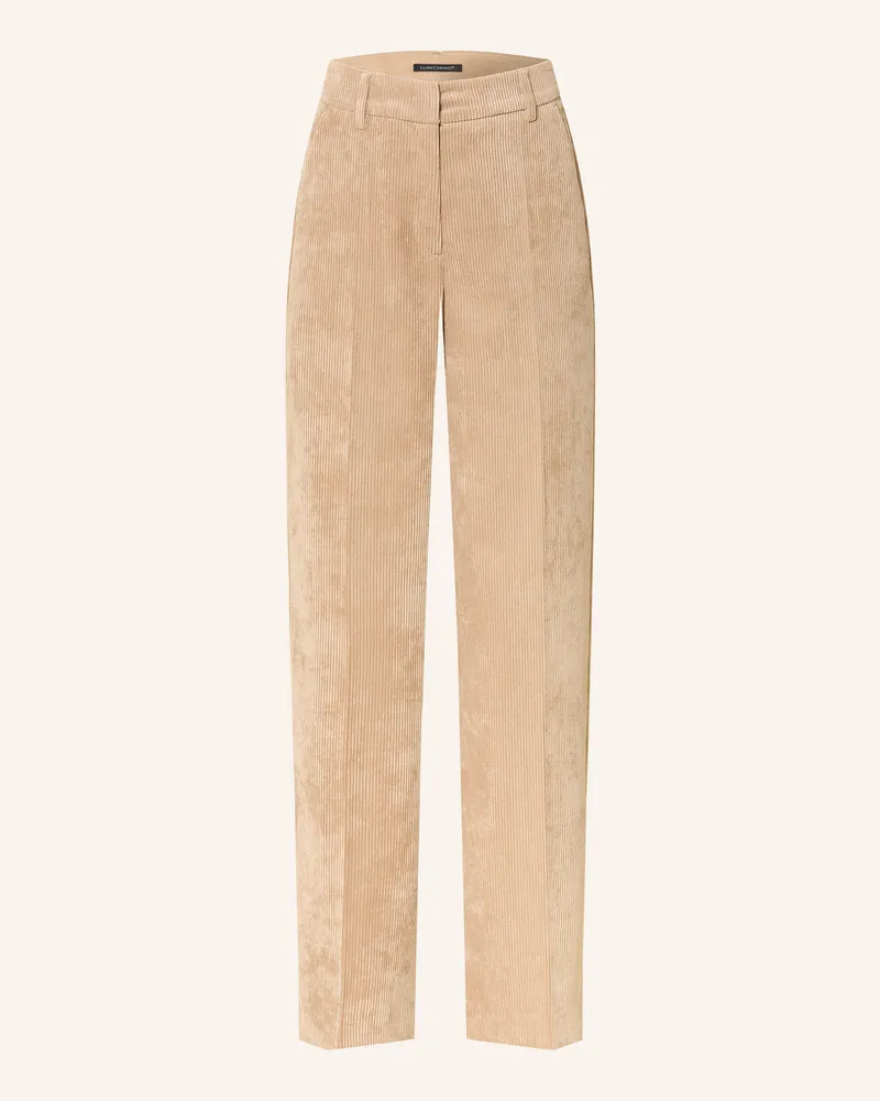 Luisa Cerano Marlenehose Aus Cord braun Beige