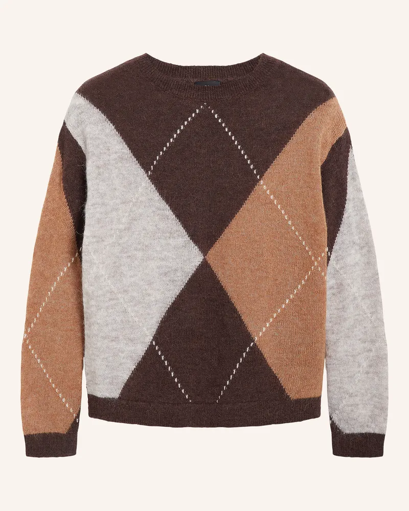 S.Oliver Pullover Mit Glitzergarn braun Dunkelbraun