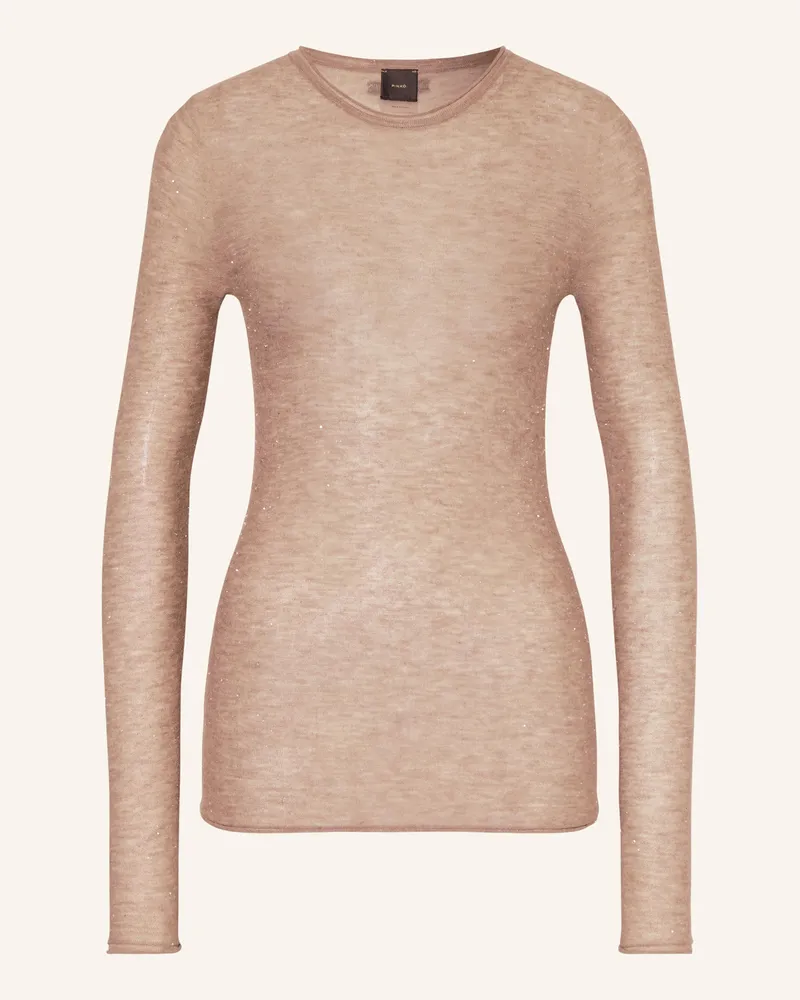 Pinko Pullover mit Pailletten Beige
