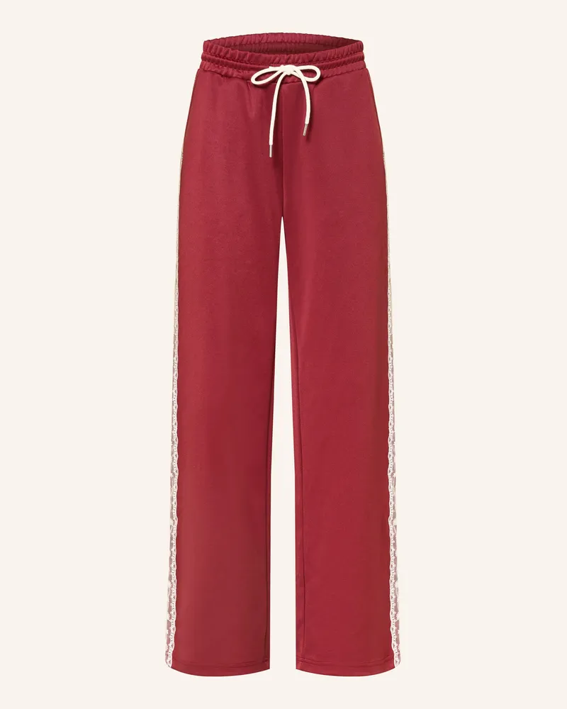 OH APRIL Sweatpants KAEL mit Galonstreifen Dunkelrot