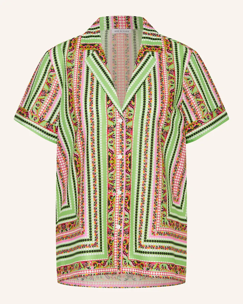 Mrs & HUGS Bluse pink Hellgrün