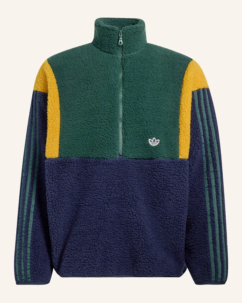 adidas Winter Club Pullover, Teddyfleece, Reissverschluss Bis Zur Brust blau Blau