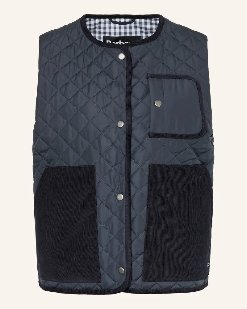 Barbour Steppweste Thulby blau Dunkelblau