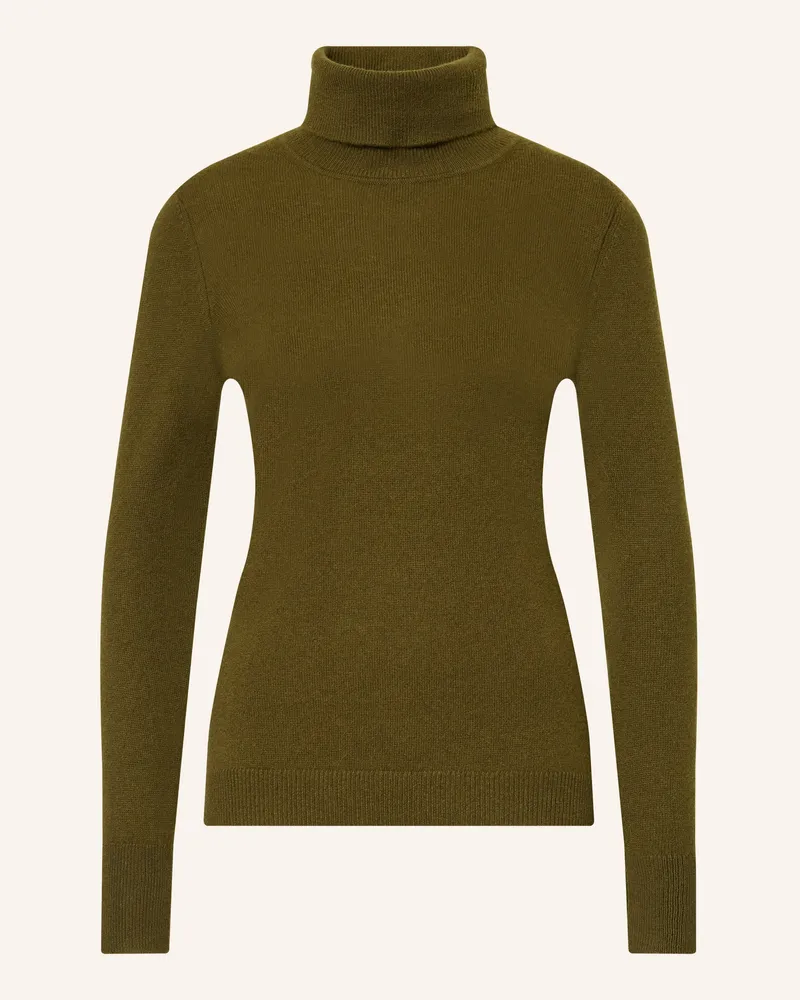 Darling Harbour Rollkragenpullover Aus Cashmere gruen Olive