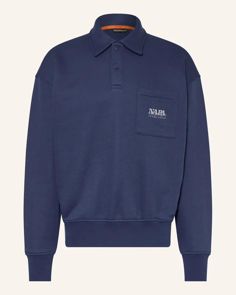 Napapijri Jersey-Poloshirt Mirrat blau Dunkelblau