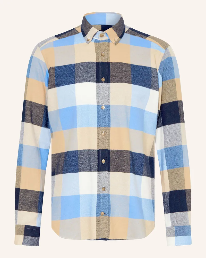 Strokesman's Flanellhemd Regular Fit Beige