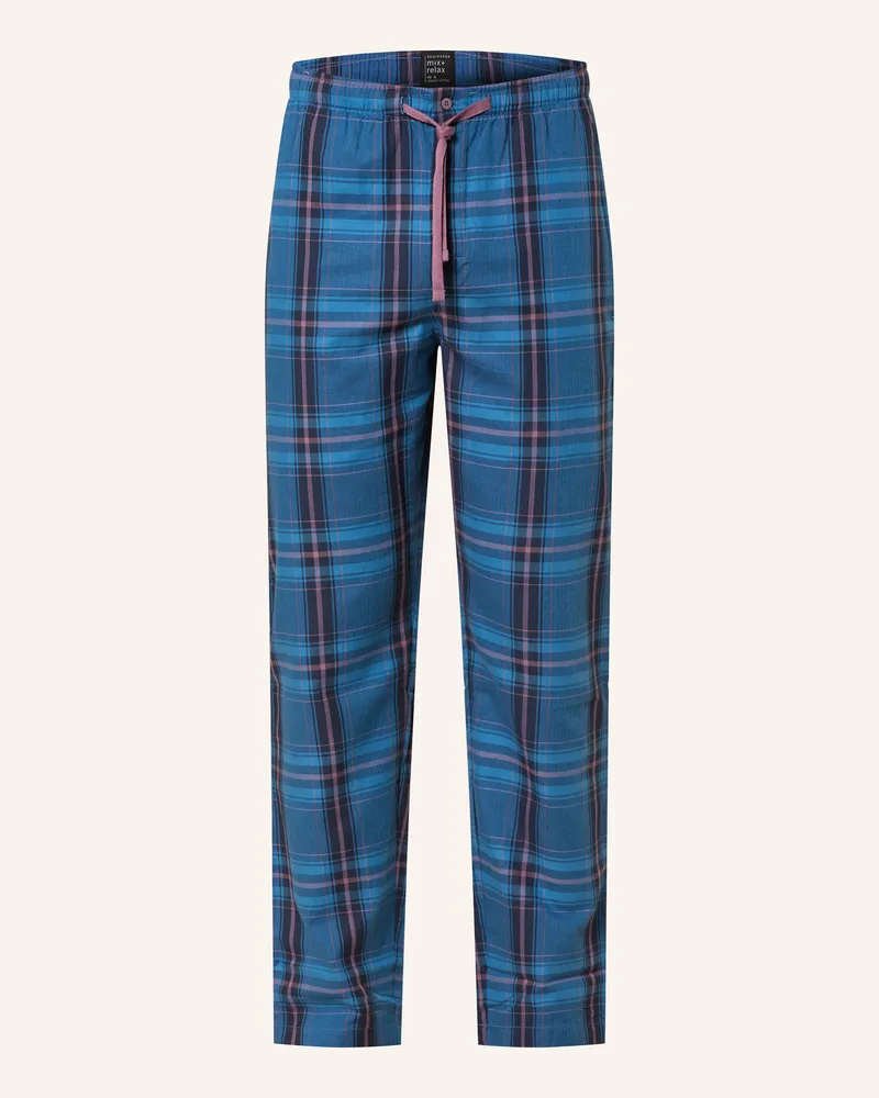 Schiesser Schlafhose MIX+RELAX Blau