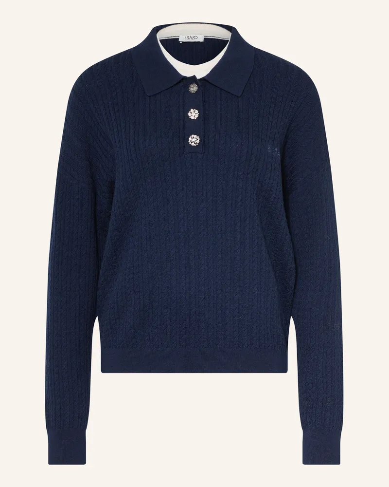 Liu Jo Pullover Mit Schmucksteinen blau Dunkelblau