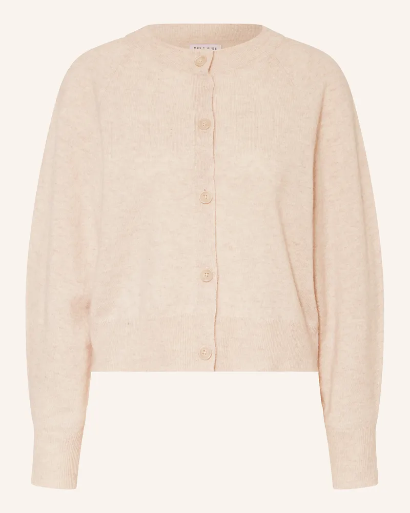 Mrs & HUGS Strickjacke Aus Cashmere weiss Beige
