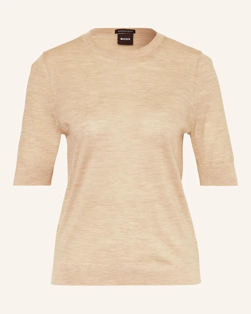 HUGO BOSS Strickshirt FARBELLA Creme