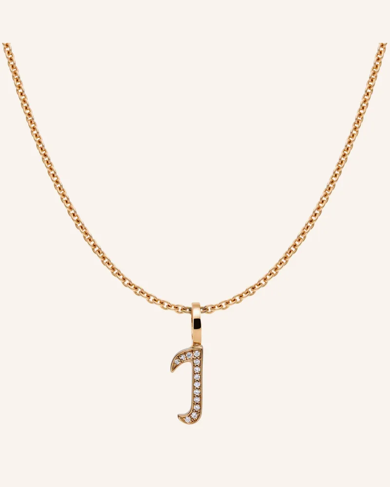 CADA Kette TINY DIAMOND LETTER I Roségold