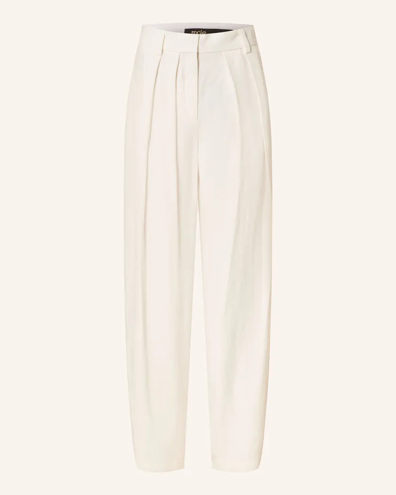 Maje Marlenehose mit Leinen Ecru