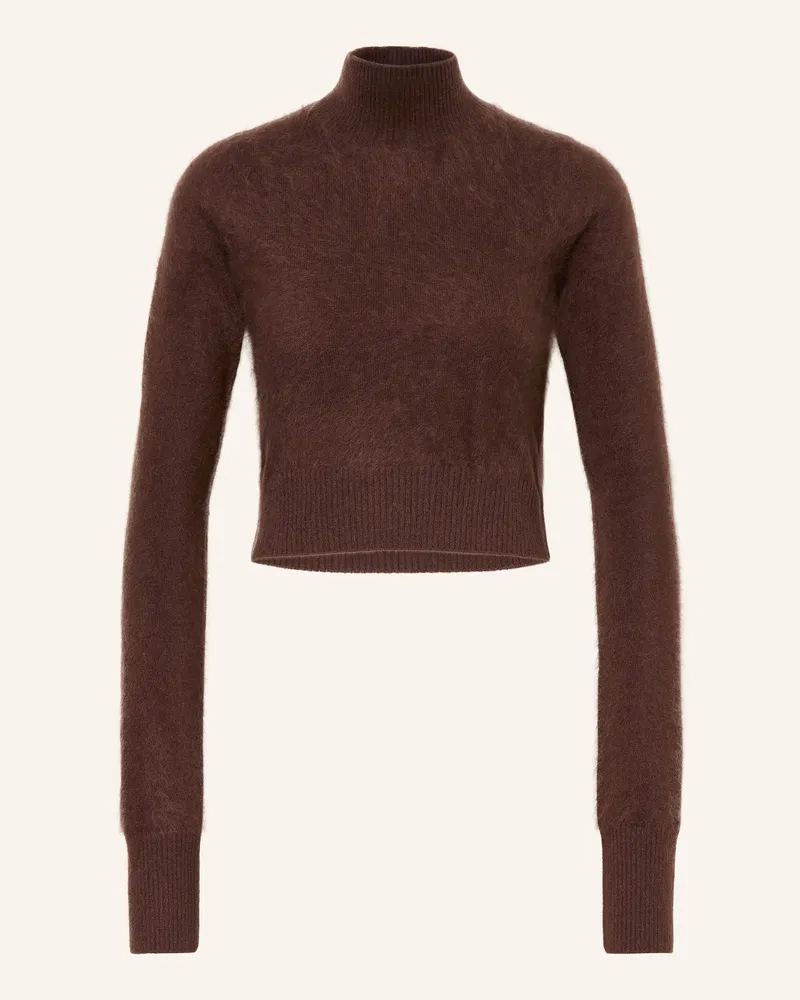 SPORTMAX Cropped-Pullover Agio Aus Cashmere braun Dunkelbraun