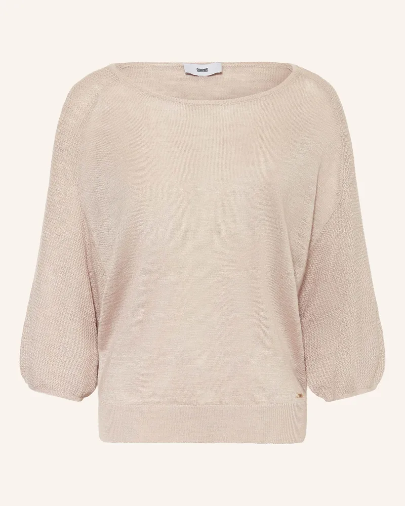 cinque Pullover Cimao Mit Leinen Und Mit 3/4-Arm beige Beige