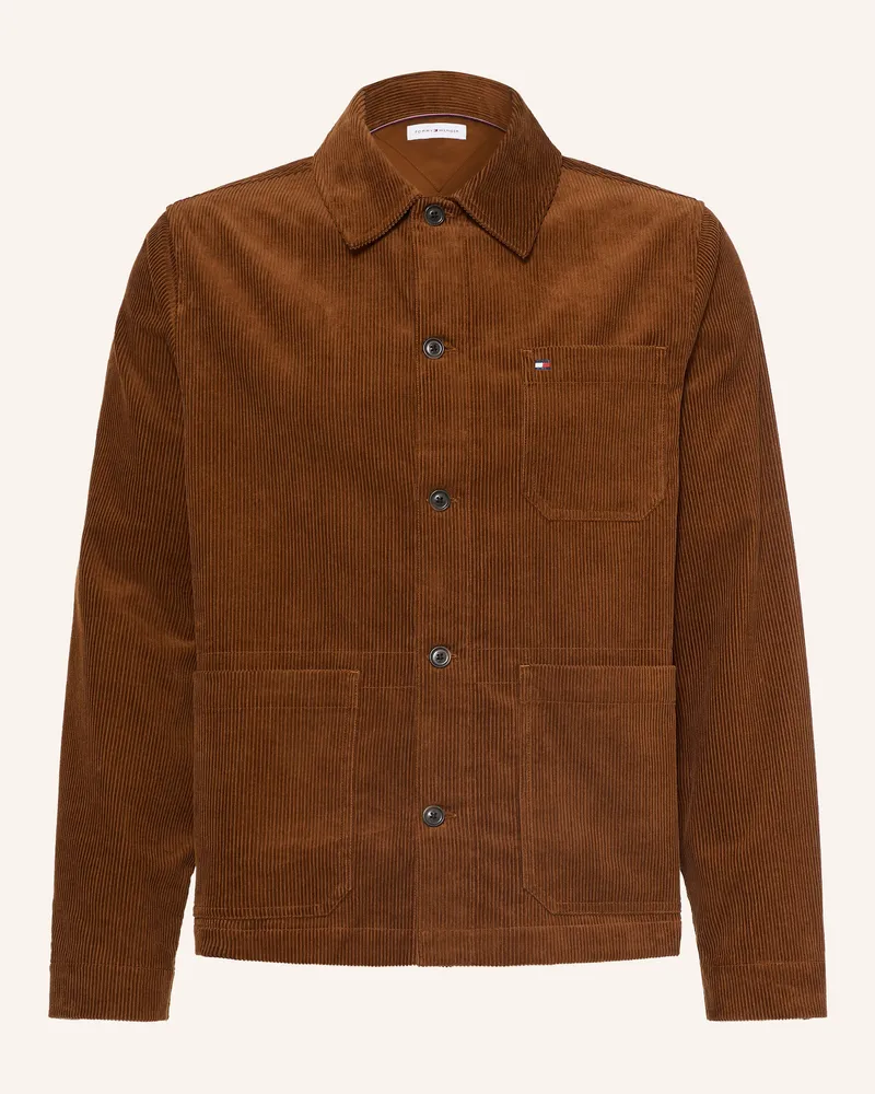Tommy Hilfiger Cord-Overjacket braun Cognac