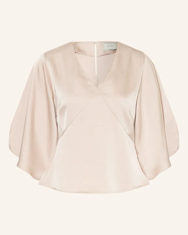 Neo Noir Blusenshirt REMANA mit 3/4-Arm aus Satin Ecru