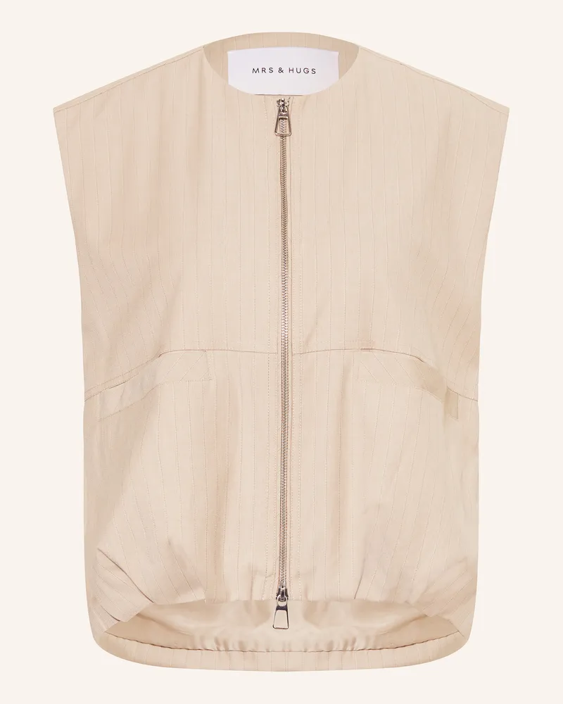 Mrs & HUGS Weste beige Beige