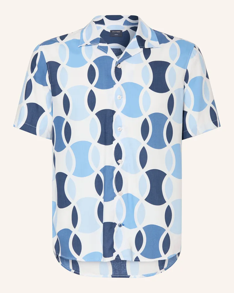 Olymp Resorthemd Casual Regular Fit blau Weiss
