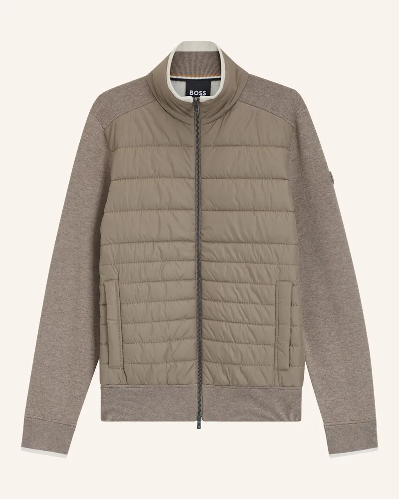 HUGO BOSS Strickjacke H-Facente Regular Fit braun Braun