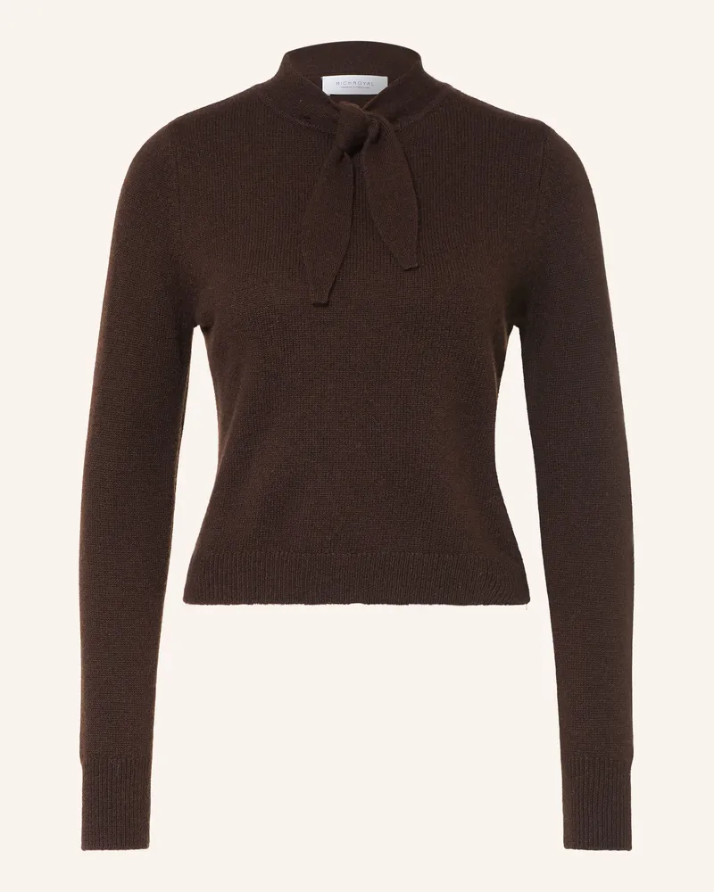 Rich&Royal Pullover Mit Cashmere Und Schluppe braun Dunkelbraun