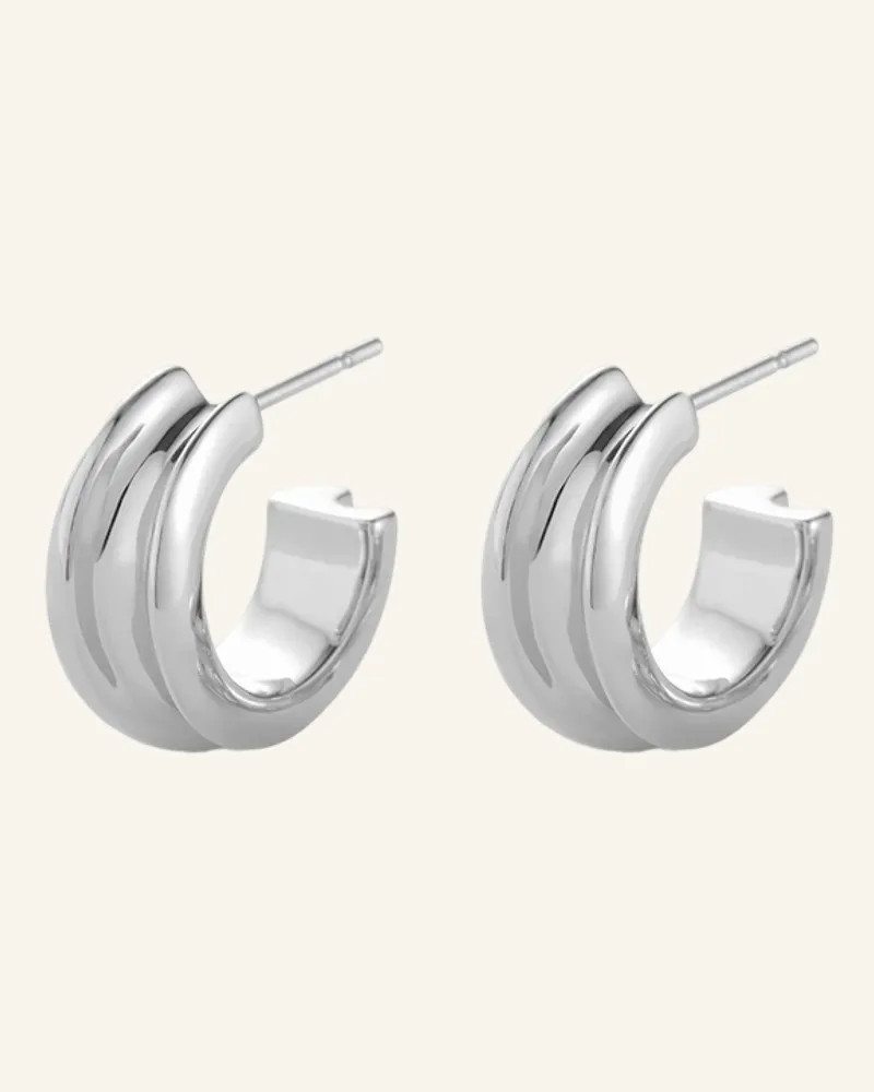 Jenny Bird Ohrringe MINI LENNON HOOPS by GLAMBOU Silber