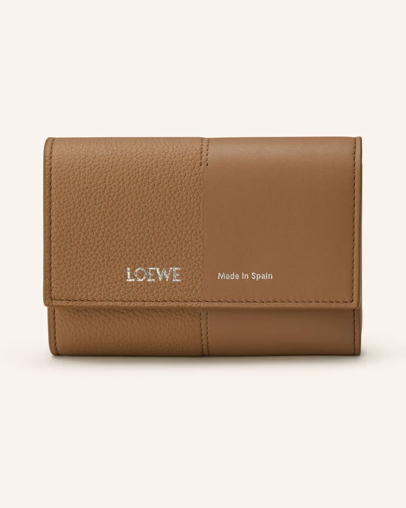 Loewe Geldbörse Duet Small Vertical braun Camel