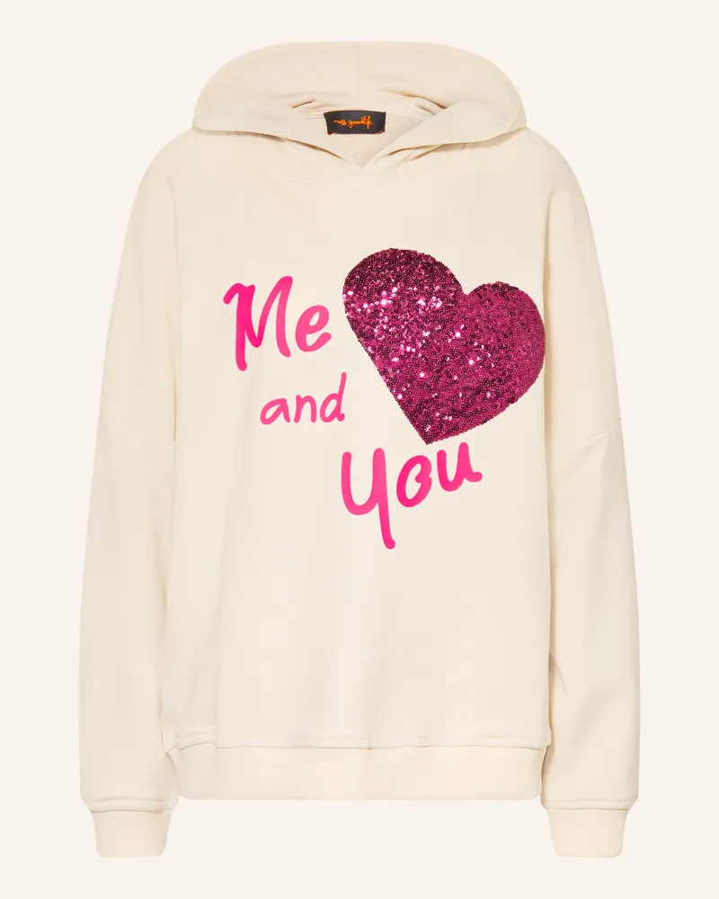 Miss Goodlife Hoodie Mit Pailletten beige Beige
