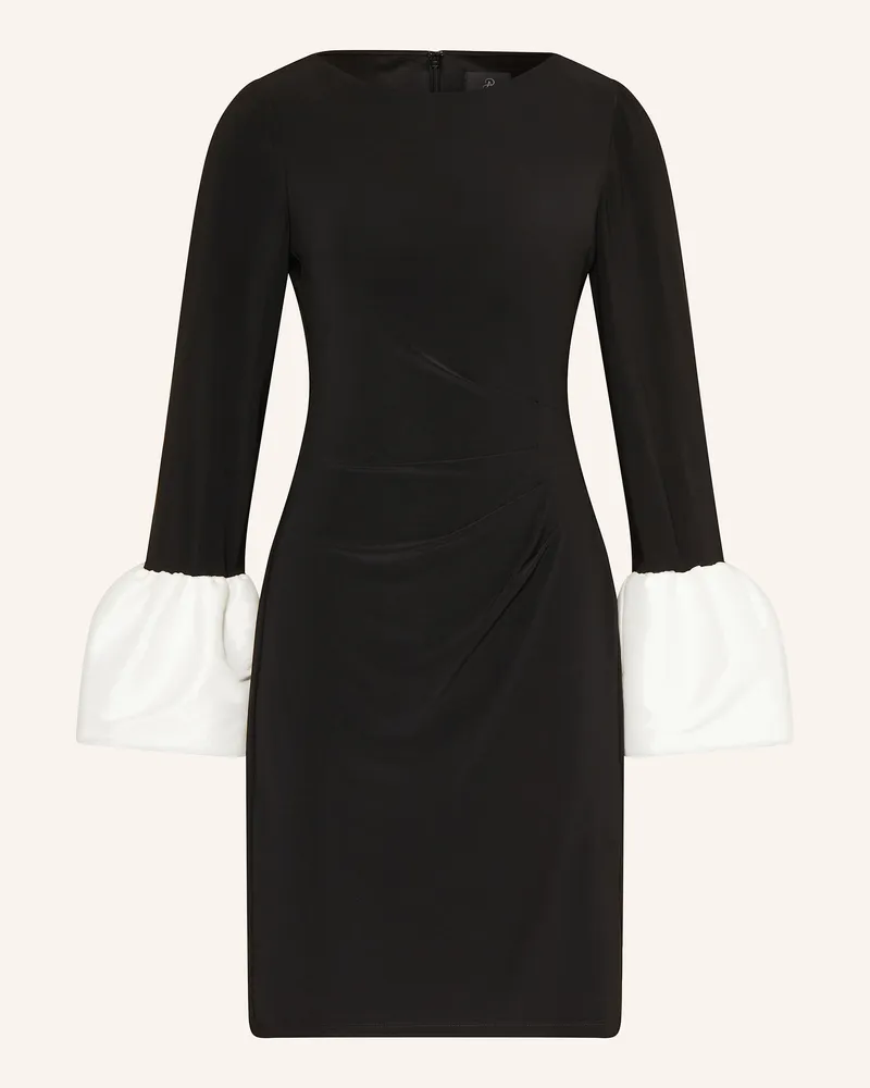 Adrianna Papell Cocktailkleid aus Jersey mit Rüschen Schwarz