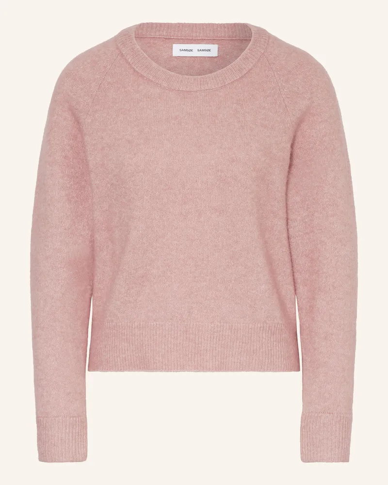 Samsøe & Samsøe Pullover NOR O-N SHORT mit Alpaka Rosé