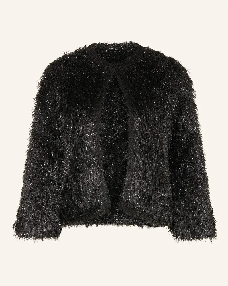 Luisa Cerano Strickhülle Mit Glitzergarn schwarz Schwarz