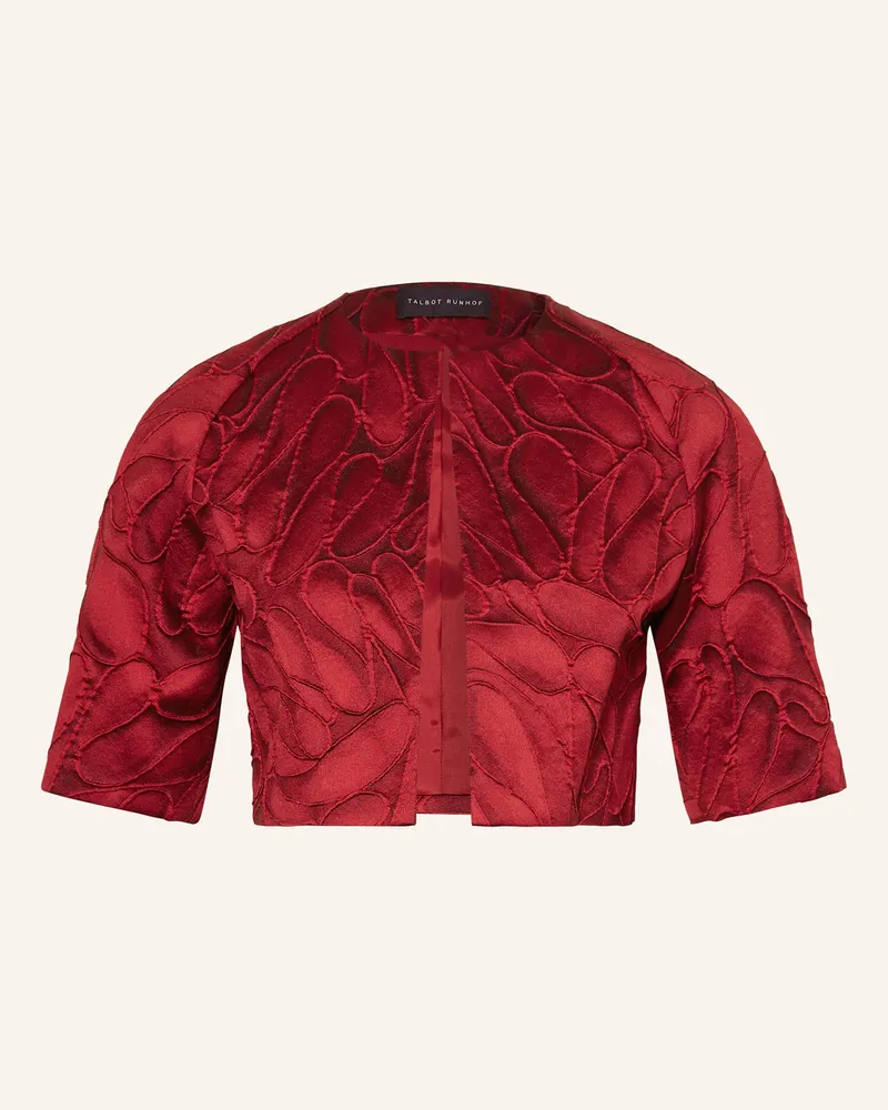 Talbot Runhof Jacquard-Bolero Rot