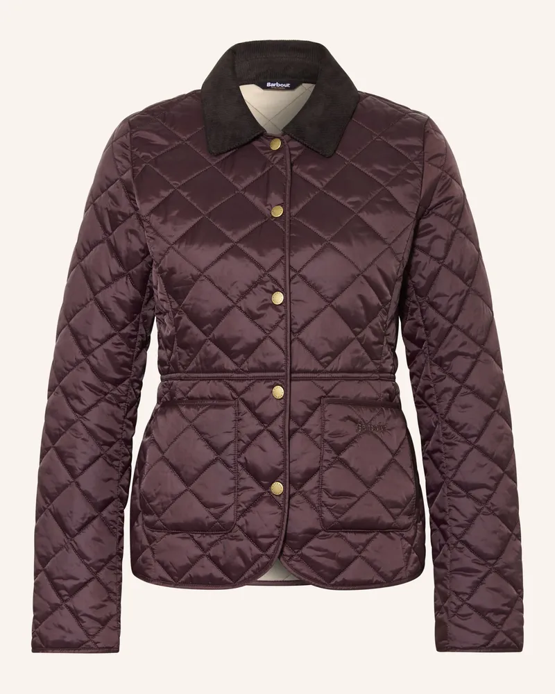 Barbour Jacke Deveron rot Dunkellila