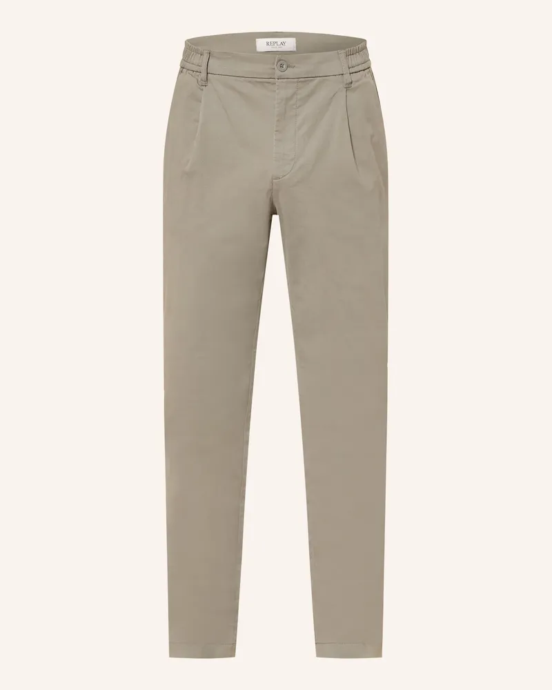 Replay Chino Regular Fit grau Grau