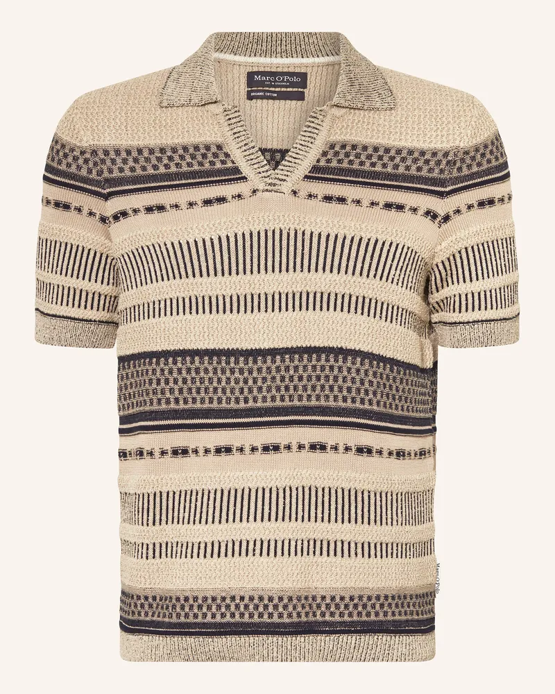 Marc O'Polo Strick-Poloshirt Beige