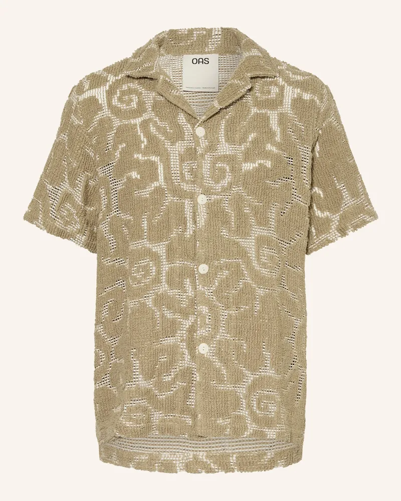OAS Häkelhemd SUNERO Relaxed Fit Khaki
