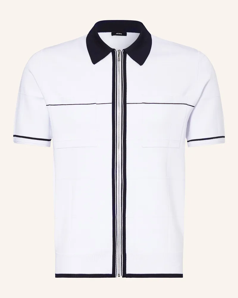 Reiss Strickhemd BAXTER Slim Fit Weiss