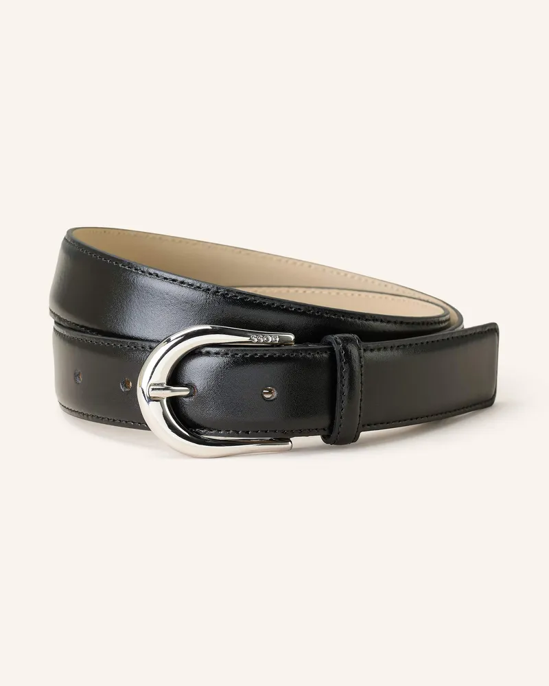 HUGO BOSS Ledergürtel CAROL Schwarz