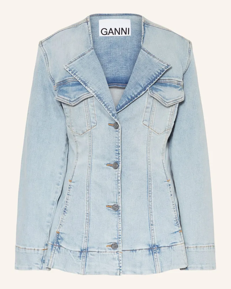 Ganni Jeansjacke Blau