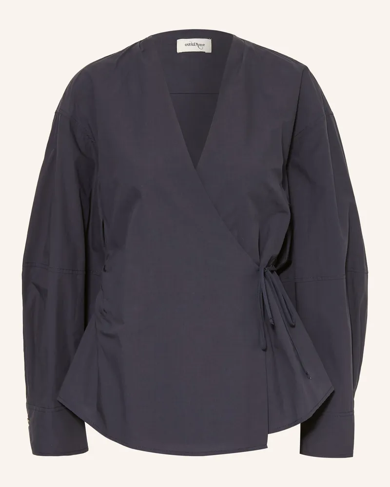 ottod’Ame Wickelbluse blau Dunkelblau