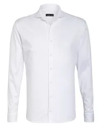 van Laack Jerseyhemd Slim Fit Weiss