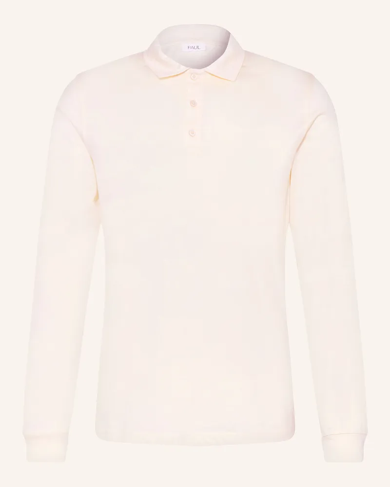 paul Jersey-Poloshirt weiss Creme